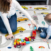 Tapete portátil de juego para bebé, 50 x 50 pulgadas, lavable, plegable, antideslizante, acolchado