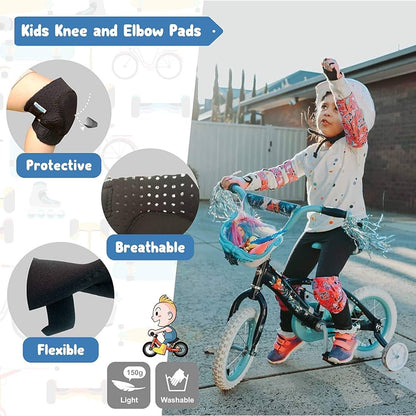 Rodilleras y coderas para niños de estilo suave con guantes de bicicleta, 2-11 años, small