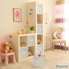 Royexe cubos de almacenamiento, de tela, plegables con asas dobles, ventana con etiqueta