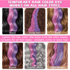Tiza para el cabello lavable para niñas, tiza temporal de 12 colores