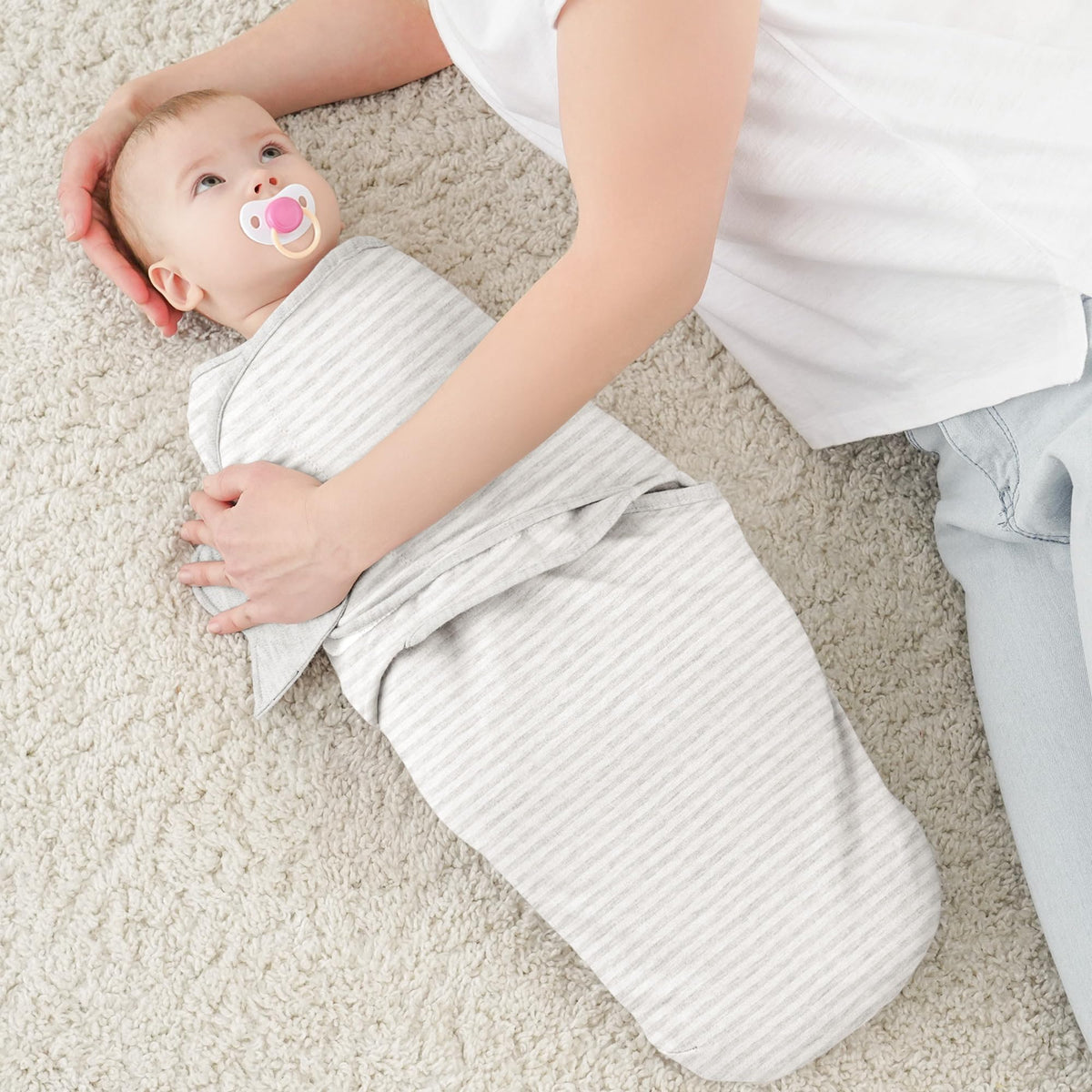 Susurration - Saco de dormir para bebé, 100 % algodón para recién nacidos, 0-3 meses