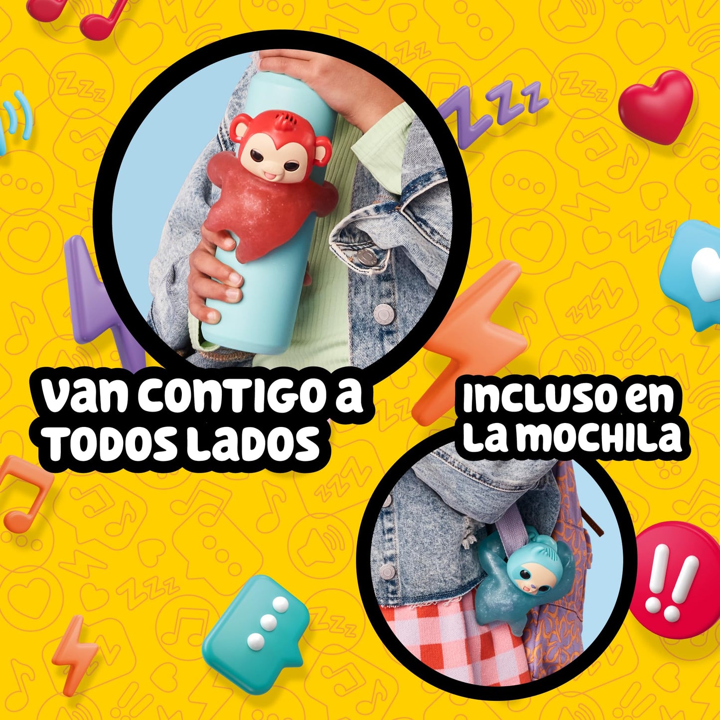 Little Live Pets - Hug n’ Hang Zoogooz Sensoo Sloth, Mascota blandita y elástica