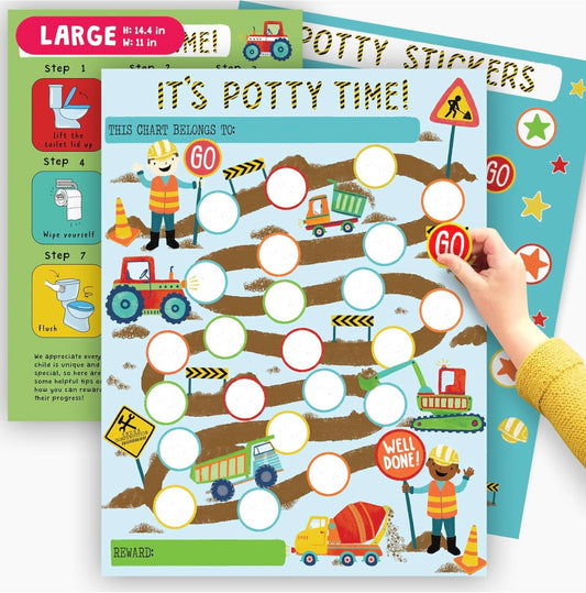 Tabla de calcomanías para entrenamiento para ir al bañ