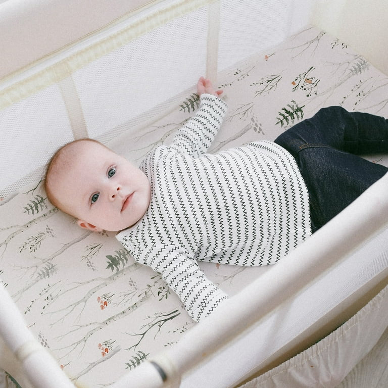 Gllquen Baby Juego de Sábanas para Moisés, Acogedora y Transpirable Sábana de Colchón para Bebés, 32 "x 16"