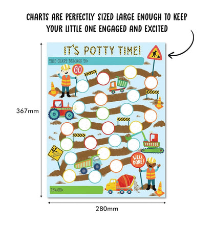 Tabla de calcomanías para entrenamiento para ir al bañ