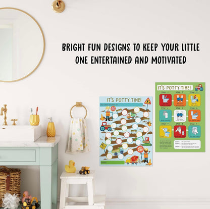 Tabla de calcomanías para entrenamiento para ir al bañ
