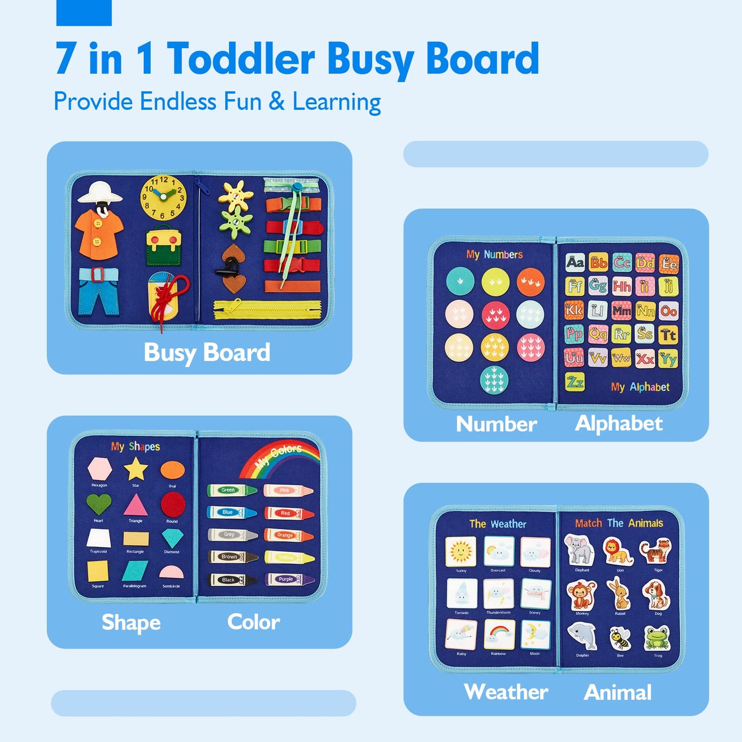 hahaland Tablero de actividades Montessori