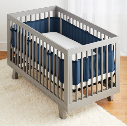 Breathable™ Mesh Liner for Full-Size Cribs, Classic 3mm Mesh, Navy