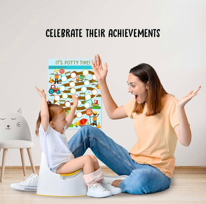 Tabla de calcomanías para entrenamiento para ir al bañ