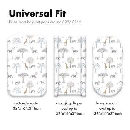 Gllquen Baby Juego de Sábanas para Moisés, Acogedora y Transpirable Sábana de Colchón para Bebés, 32 "x 16"