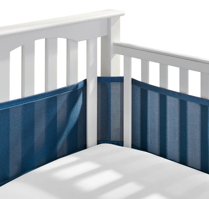 Breathable™ Mesh Liner for Full-Size Cribs, Classic 3mm Mesh, Navy
