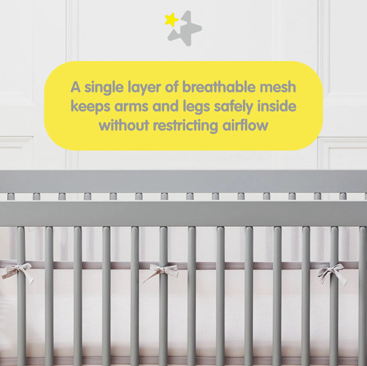 Breathable™ Mesh Liner for Full-Size Cribs, Classic 3mm Mesh, Navy