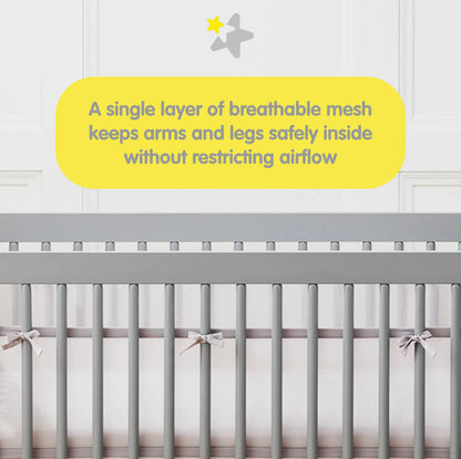 Breathable™ Mesh Liner for Full-Size Cribs, Classic 3mm Mesh, Navy