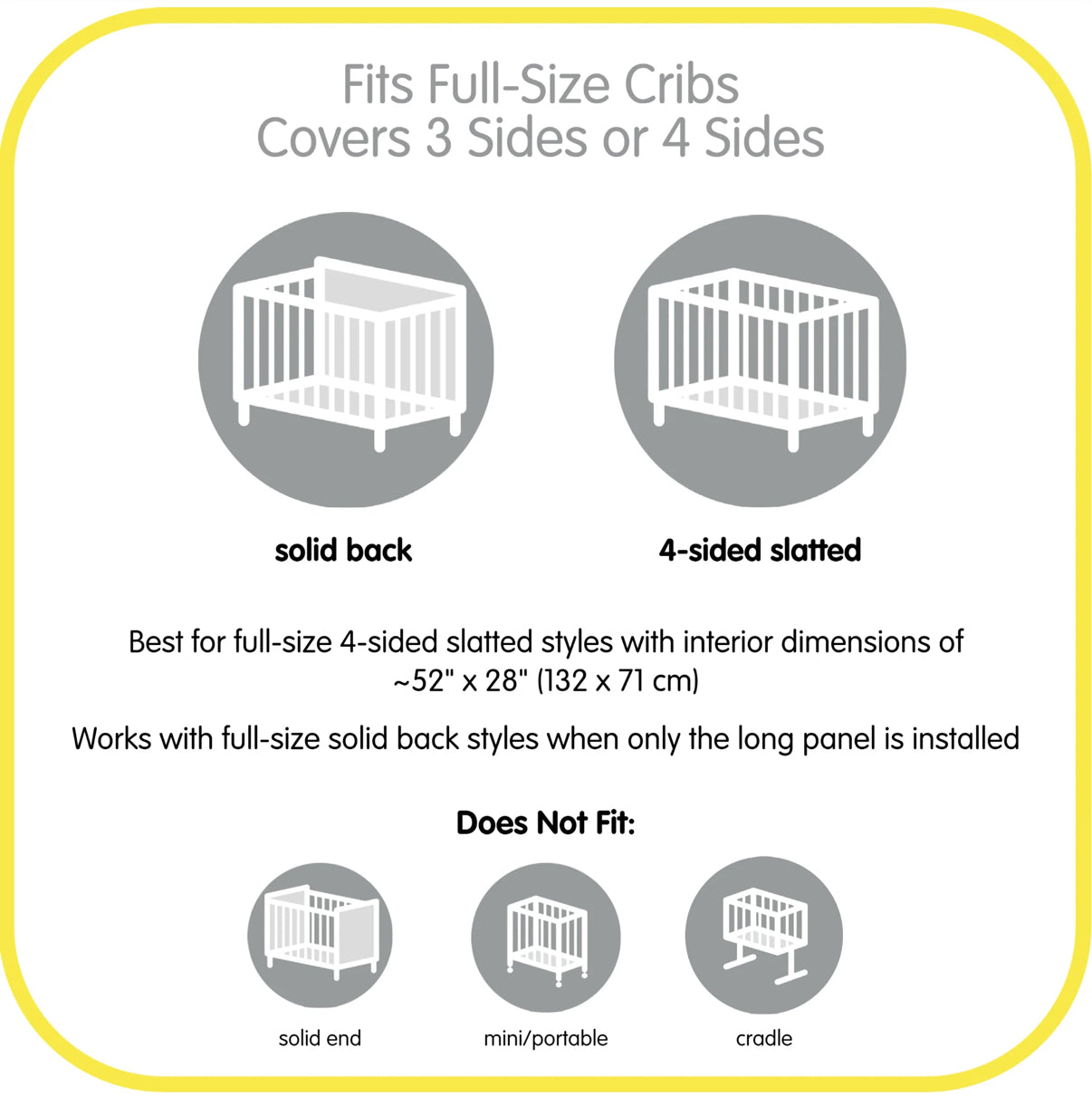 Breathable™ Mesh Liner for Full-Size Cribs, Classic 3mm Mesh, Navy