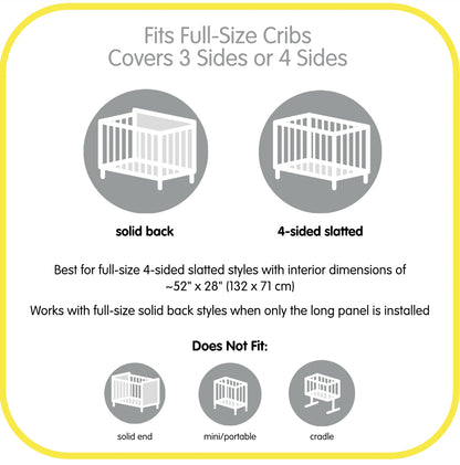 Breathable™ Mesh Liner for Full-Size Cribs, Classic 3mm Mesh, Navy