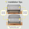 Breathable™ Mesh Liner for Full-Size Cribs, Classic 3mm Mesh, Navy