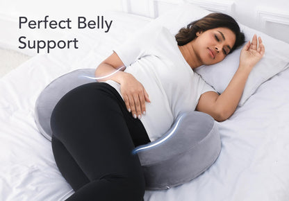 Pregnancy Pillow – Memory Foam Maternity Support for Side Sleepers