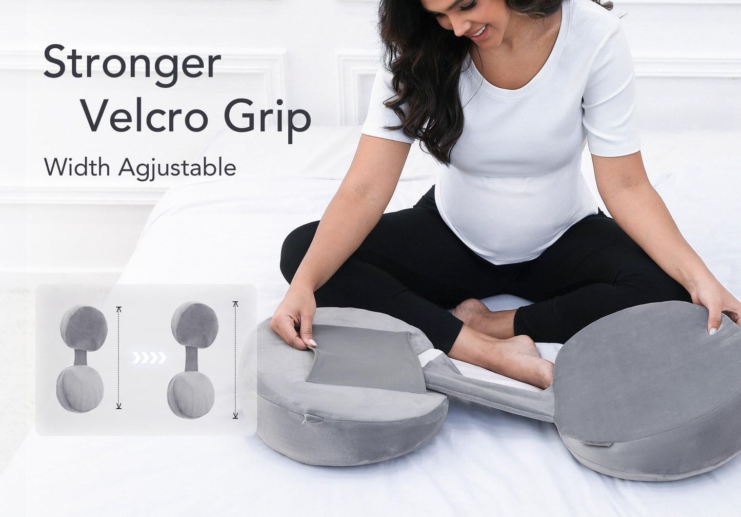 Pregnancy Pillow – Memory Foam Maternity Support for Side Sleepers