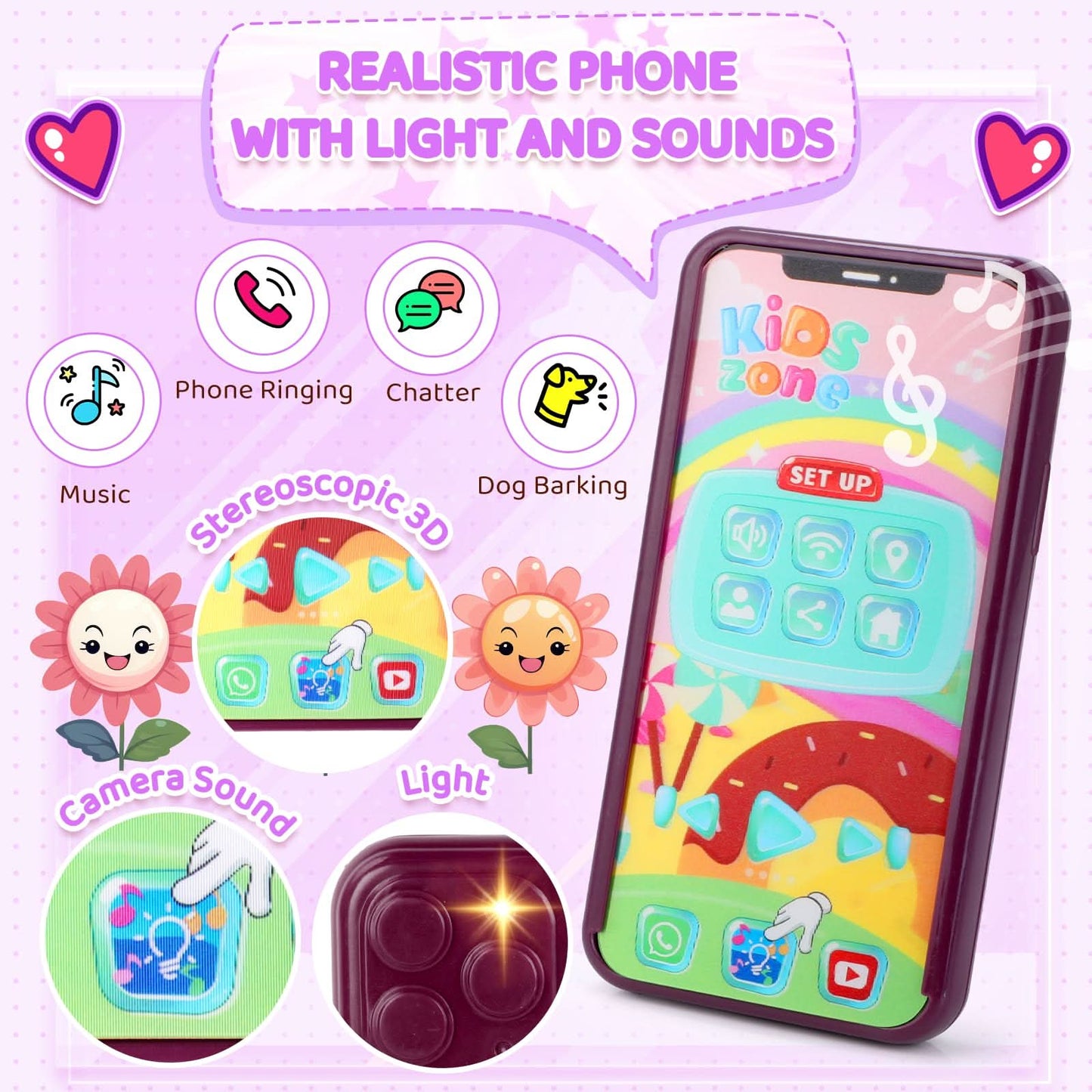 INNOCHEER Bolso de niñas pequeñas, bolso de juguete para niños con maquillaje de fantasía