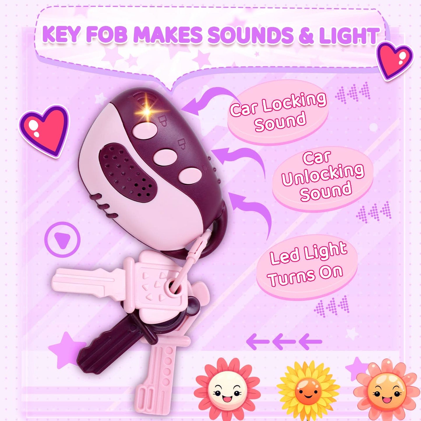 INNOCHEER Bolso de niñas pequeñas, bolso de juguete para niños con maquillaje de fantasía