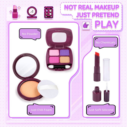 INNOCHEER Bolso de niñas pequeñas, bolso de juguete para niños con maquillaje de fantasía