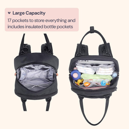 BabbleRoo Pañalera Mochila para pañales de bebé
