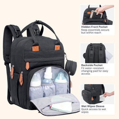 BabbleRoo Pañalera Mochila para pañales de bebé