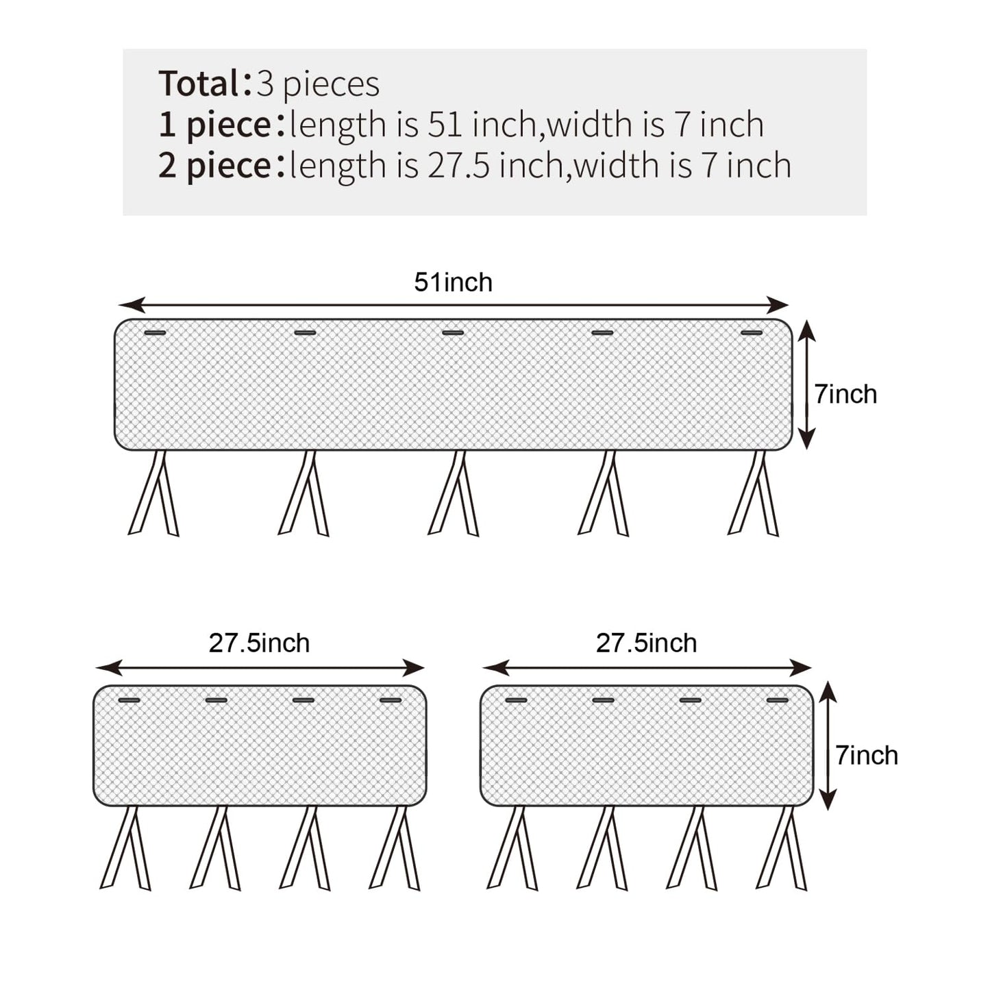 Cubiertas para barandillas de cuna 3 en 1 para cunas de tamaño real