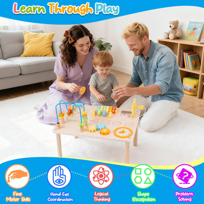 ATOYUS - Mesa de actividades para niños de 1 a 2 años, 8 en 1