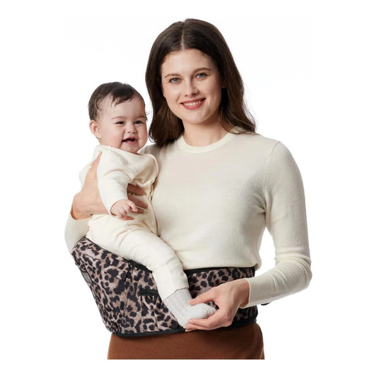 Momcozy Hip Seat Baby Carrier: Cintura Ajustable Leopard Print
