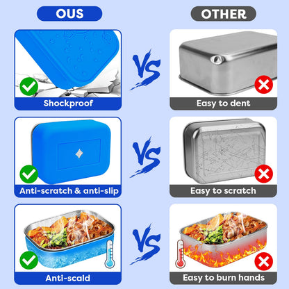 Caja Bento de acero inoxidable, 28.7 onzas, con divisor extraíble