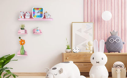 Veluckin Estantes flotantes pequeños, mini estantes de nube, paquete de 3