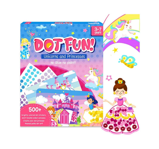 Dot It Sticker Art - Unicornios y princesas, diversión sin desorden