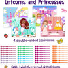 Dot It Sticker Art - Unicornios y princesas, diversión sin desorden