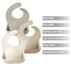 PandaEar Babero de silicona 3pk