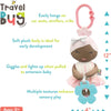 Travel Bug Juguete para bebé multisensorial con arrugas, múltiples texturas