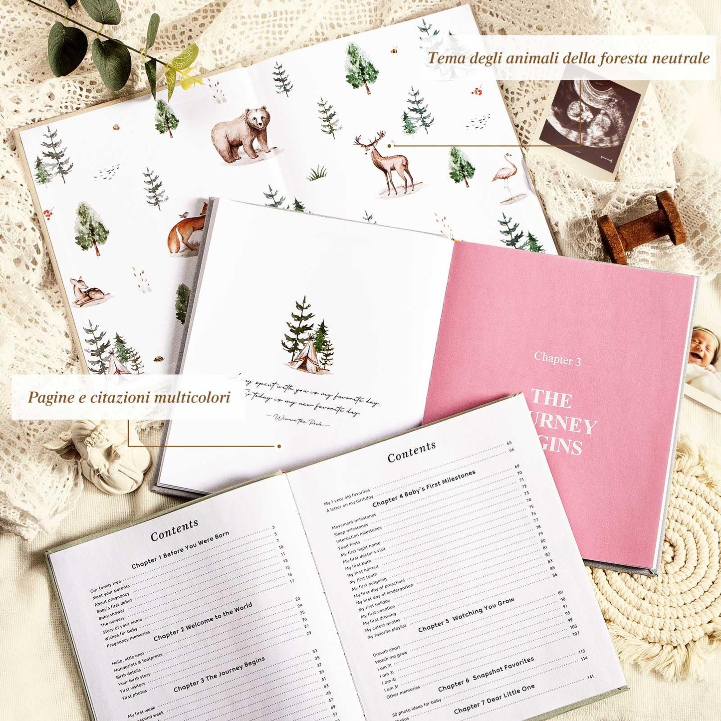 Lanpn Hello Baby Libro de Recuerdos, rosado