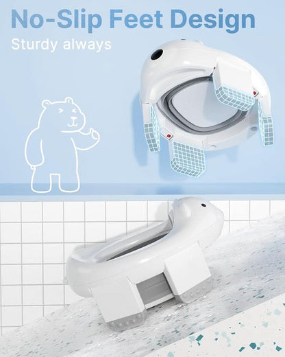 Inodoro de entrenamiento para niños pequeños, asiento de entrenamiento 2 en 1