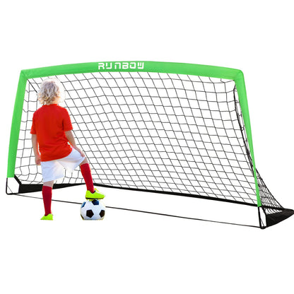 RUNBOW Portería de fútbol infantil de 6 x 4 pies con bolsa de transporte