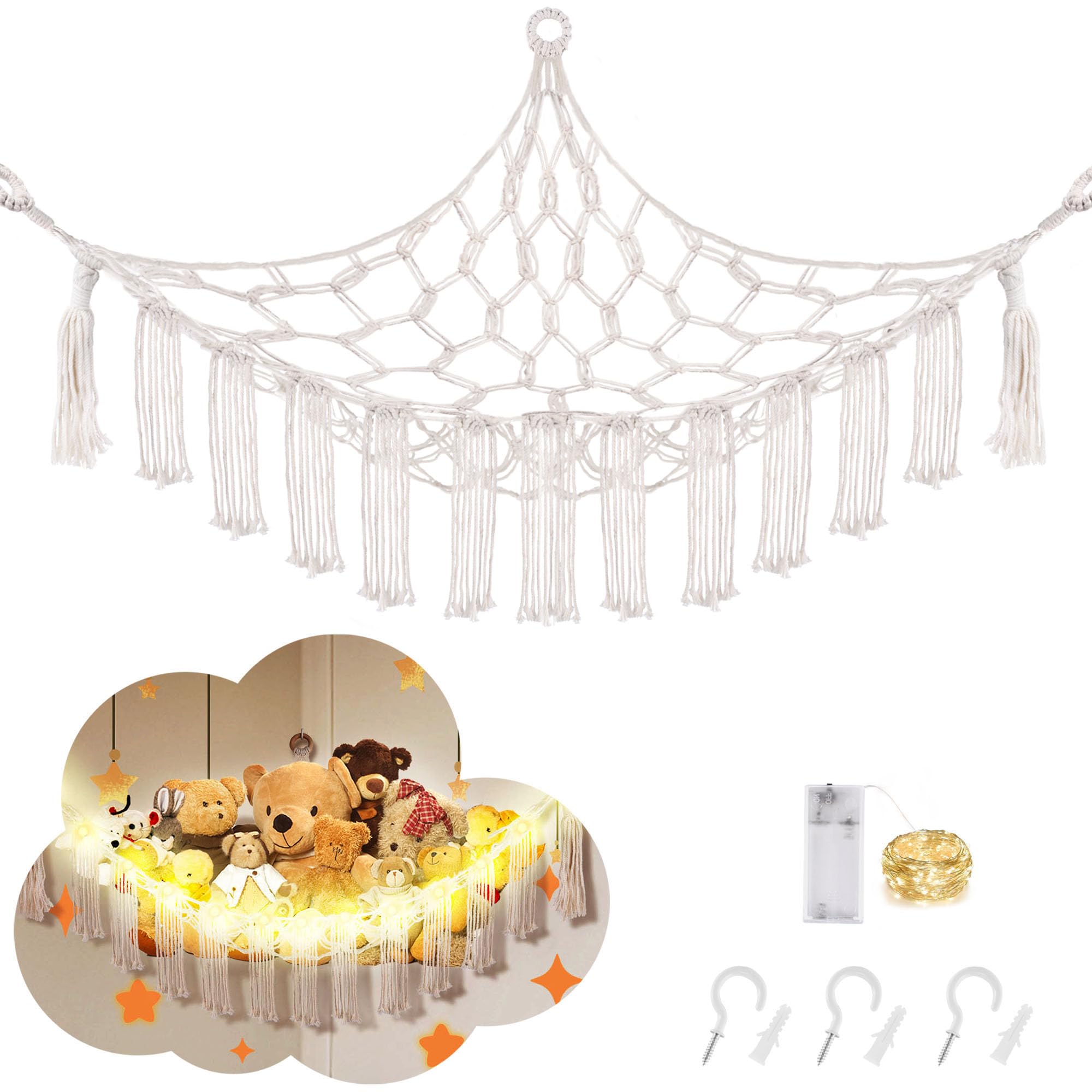 Hamaca de peluche con luz LED