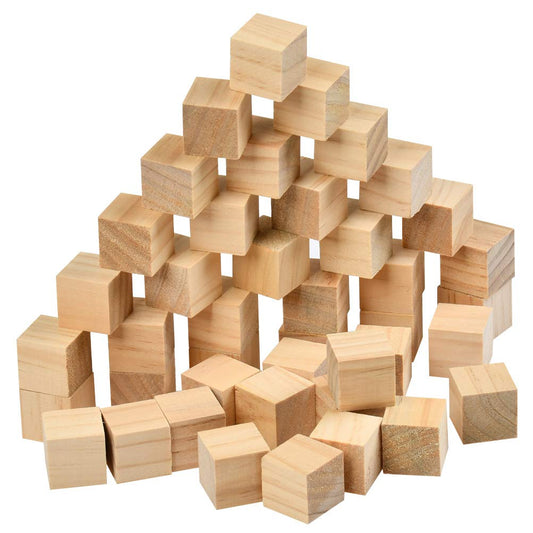 60 bloques cuadrados de madera