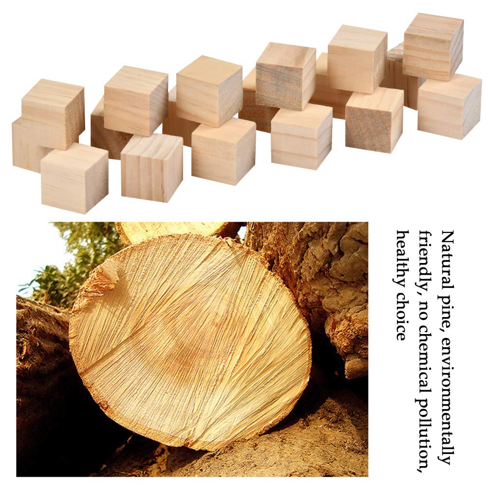 60 bloques cuadrados de madera