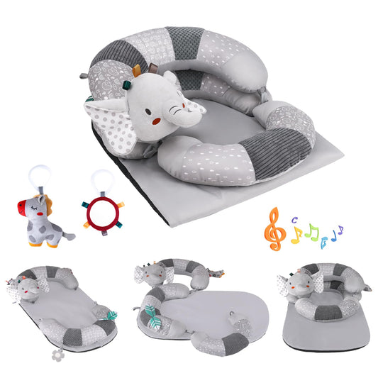 Almohada 3 en 1 con soporte para sentarse al bebé