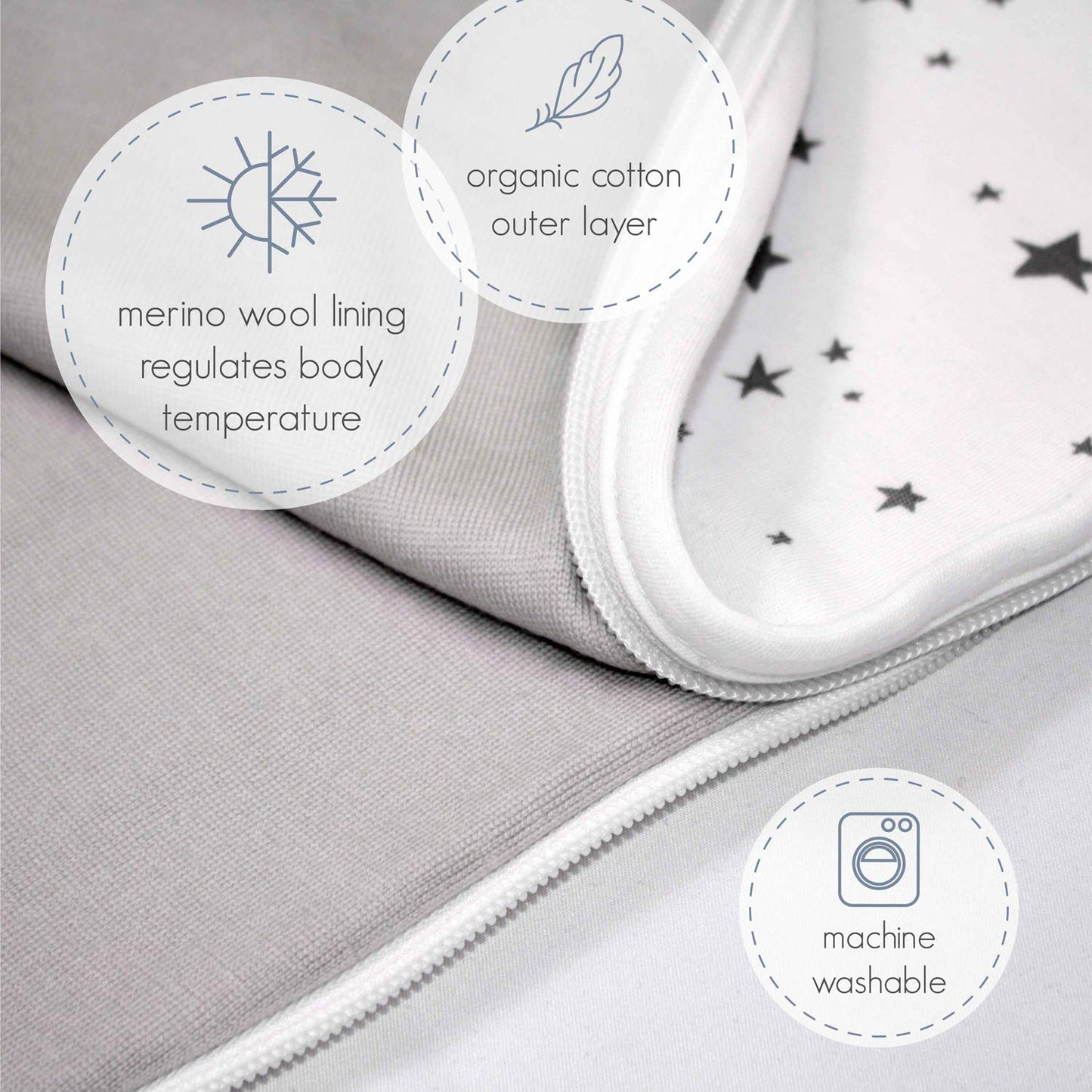 Woolino – Saco de dormir para bebé de lana merino y algodón orgánico Ultimate - 4-6 años