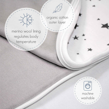 Woolino – Saco de dormir para bebé de lana merino y algodón orgánico Ultimate - 4-6 años