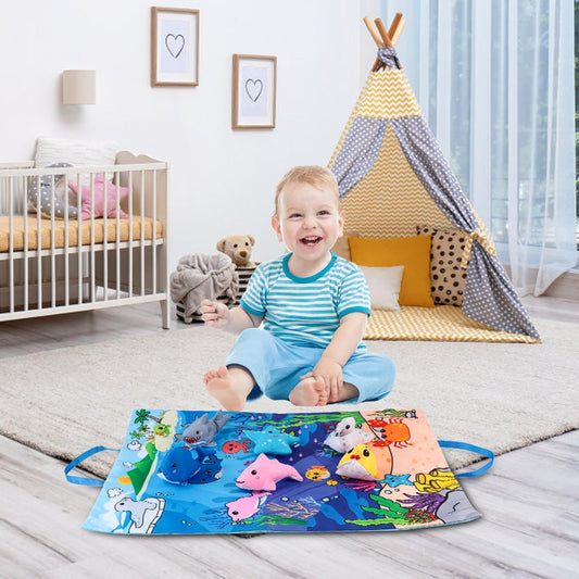 Keysense alfombra de juego plegable grande | Alfombra de juego multiusos para suelo