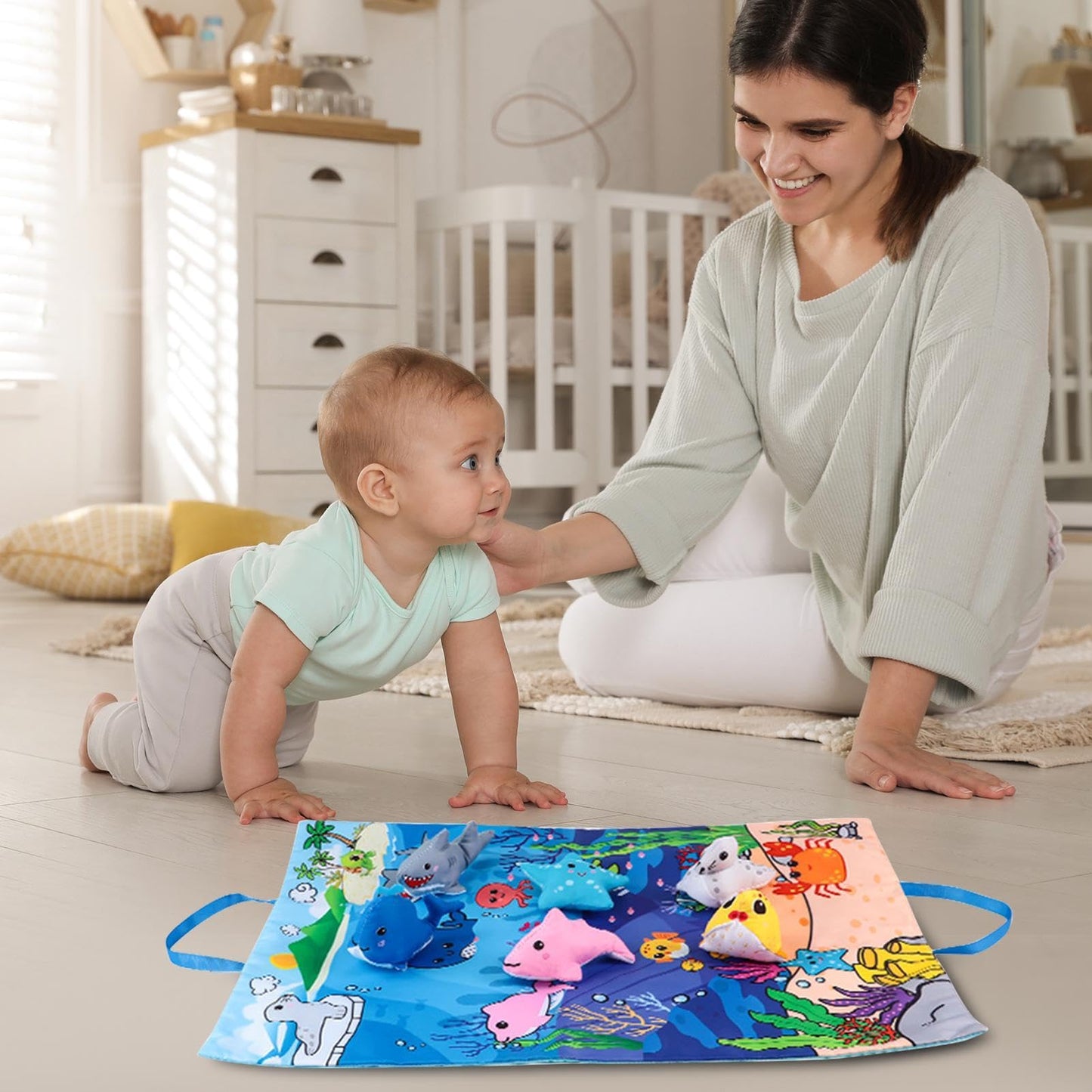 Keysense alfombra de juego plegable grande | Alfombra de juego multiusos para suelo