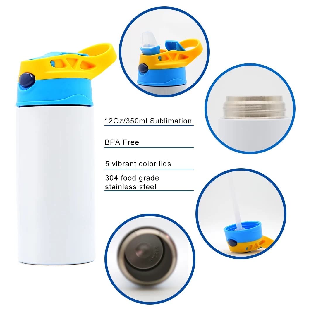 An-Nur sublimación amarillo/azul vaso de 12 onzas