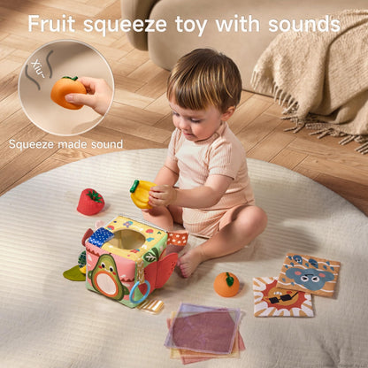 Caja de Pañuelos de Juguete para Bebés de 6-12 Meses