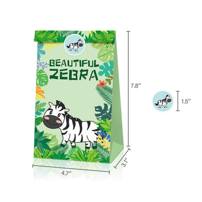 Paquete de 12 bolsas de dulces con temática de animales de la selva